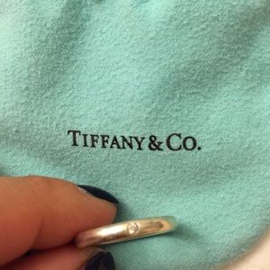 Tiffany size 6 ring Elsa peretti band with diamond