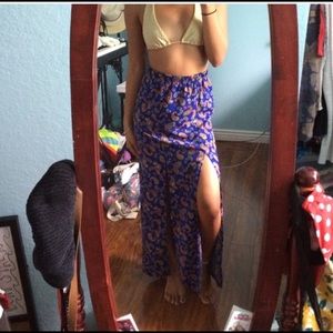 Double slit Maxi skirt, paisley