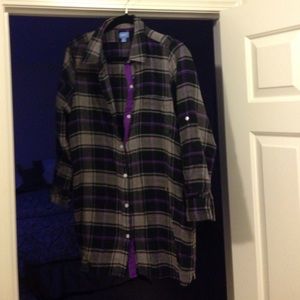 Vera wang flannel pajama top