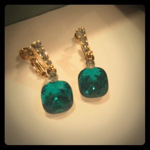 Beautiful blue clip on earrings