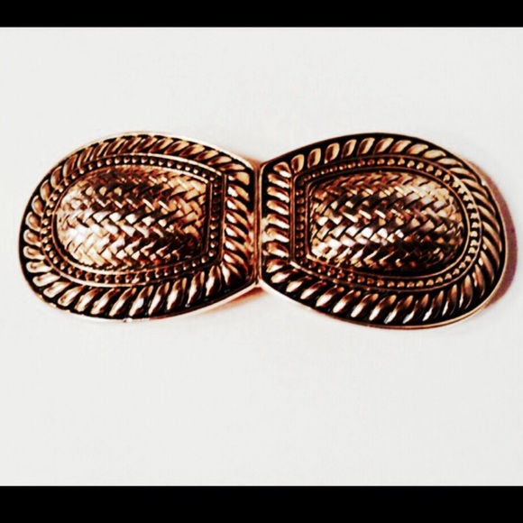 Vintage Paquette 2 Piece Gold Belt Buckle