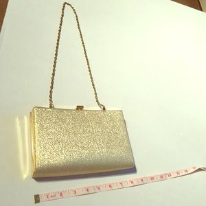 Metallic gold vintage evening bag