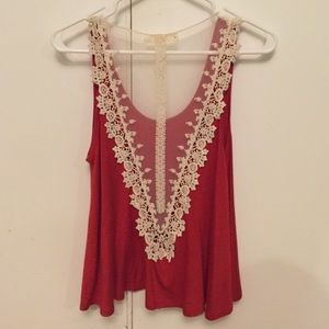 Lace back tank