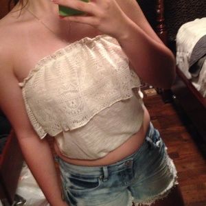 Off white crop top size small