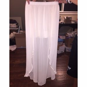 White, sheer skirt