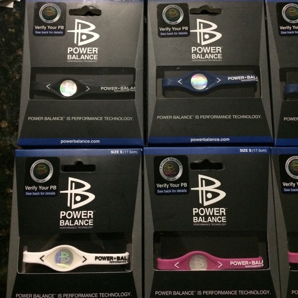 BNIB power balance blk blue white pink authentic