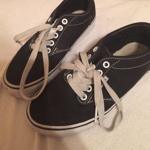 Black and white van sneakers