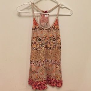 Floral braided tank