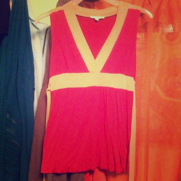 Medium pink and gold Moa Moa Tank