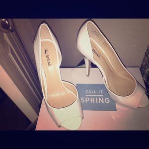 White heels from Call it Spring