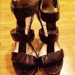 Chinese Laundry- Faux Brown Snakeskin 7- Brown