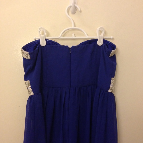 Modcloth Royal Blue Strapless Gown (Size Med) - Picture 3 of 3