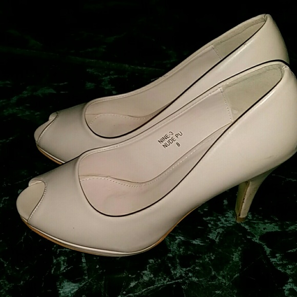 Nude heels.