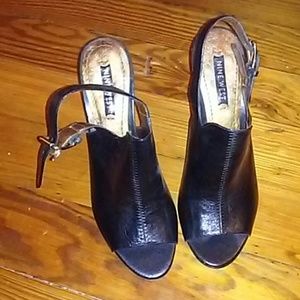 Nine west size 9M shootie  with animal print wedge