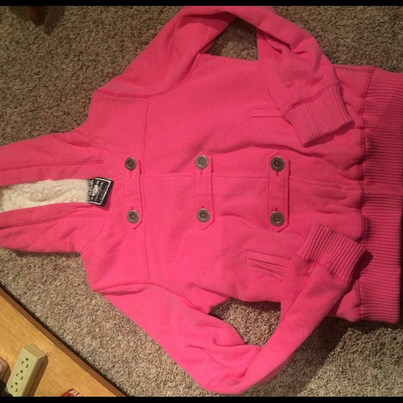 VS PINK button jacket with sequin design on back