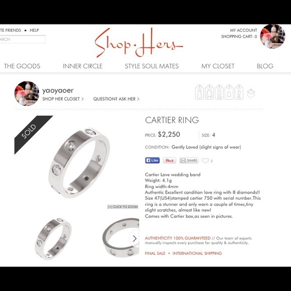 Cartier 8 diamonds wedding band