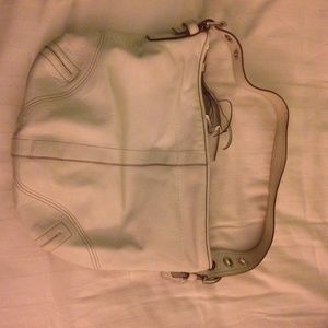 Vintage white leather coach purse