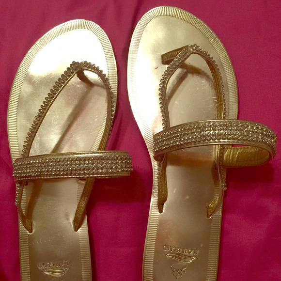 Gold sandals