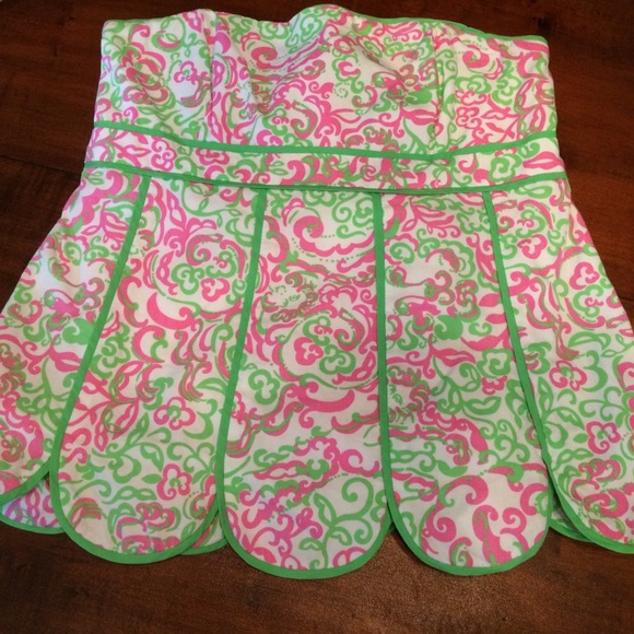 Lilly Pulitzer strapless top size 8