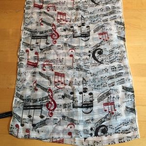 Music scarf silk