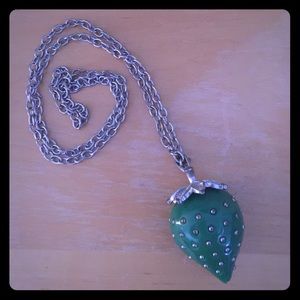 Green Strawberry Necklace