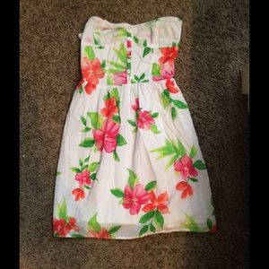 Beautiful strapless floral dress