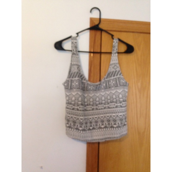 Tribal print knit crop