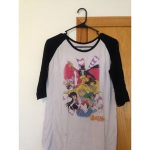 Sailor moon baseball tee
