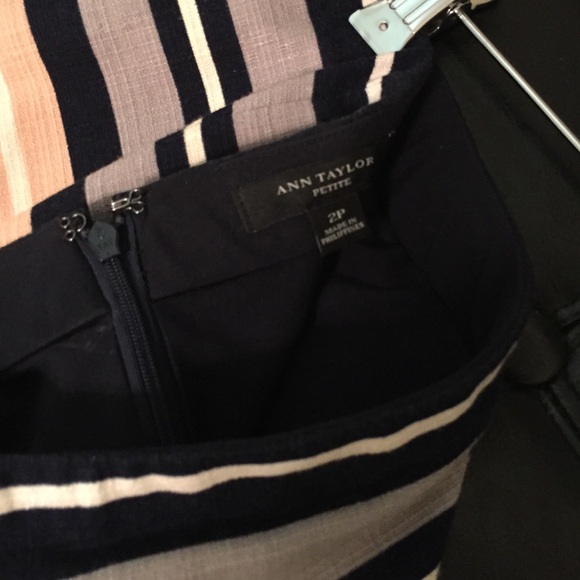 Multi stripe ann Taylor skirt, in petite! - Picture 2 of 4