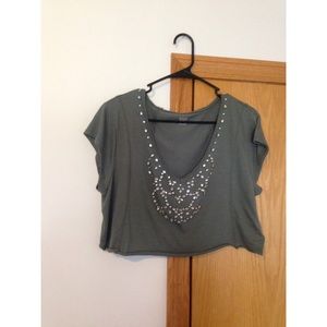 Embellished crop
