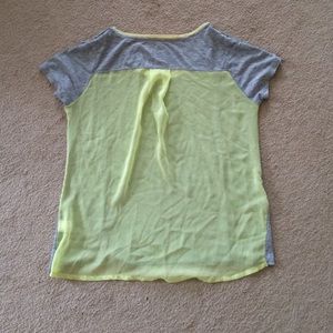 Yellow and Gray see through back t-shirt