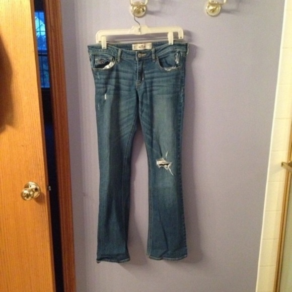 Ripped blue jeans