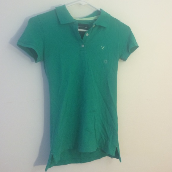 AEO Green Collared T-Shirt