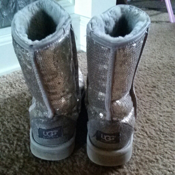 Silver sparkly uggs