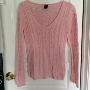 Pink cotton/wool mix Gap sweater
