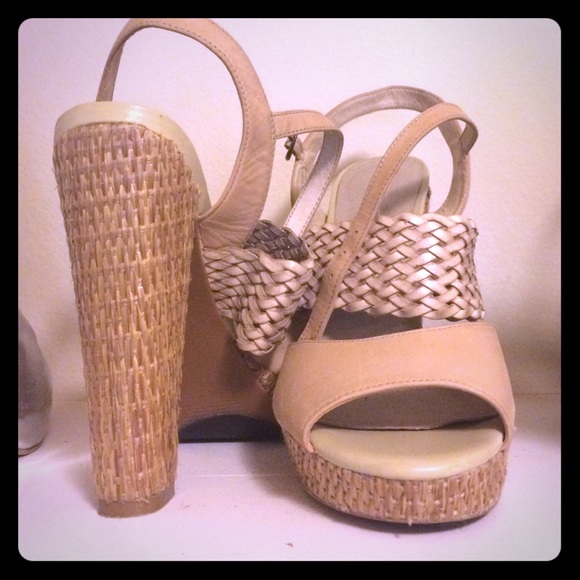 Tan Aldo high heels