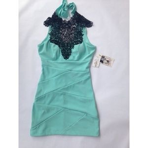 Bodycon and lace dress
