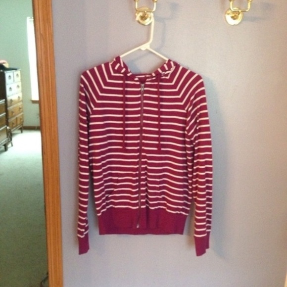 Purple and white zip up