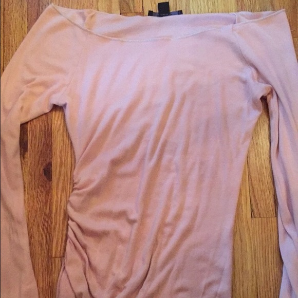 Off the shoulder pink top