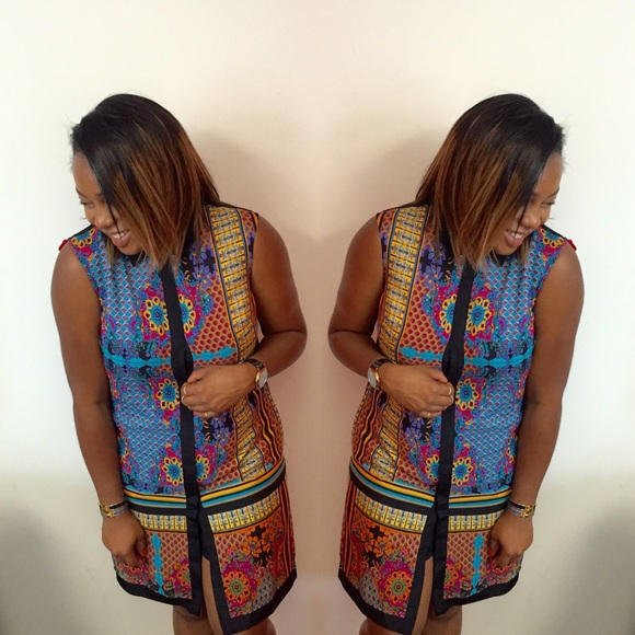 Ivy and Blu Dresses & Skirts - Mosaic Print Shirt / Shift Dress Ivy and Blu Dresses & Skirts - Mosaic Print Shirt / Shift Dress