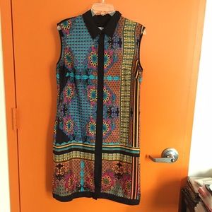 Ivy and Blu Dresses - Mosaic Print Shirt / Shift Dress Ivy and Blu Dresses - Mosaic Print Shirt / Shift Dress