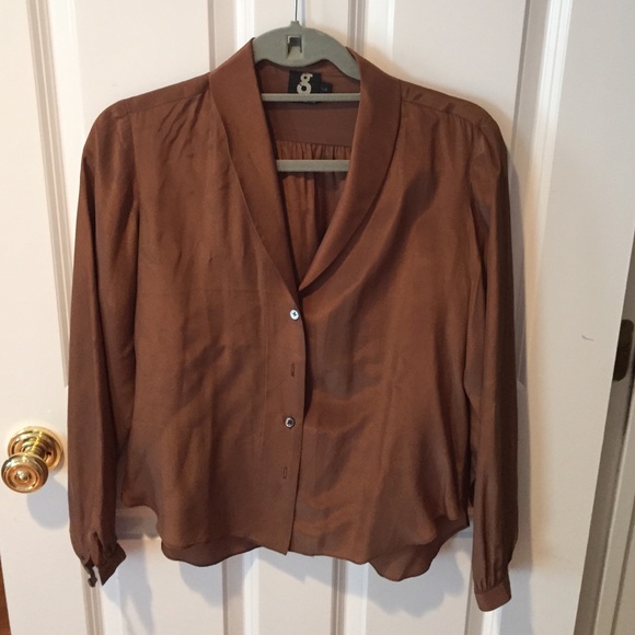 Brown silk blouse