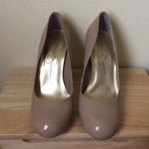 Jessica Simpson👠Calie Patent Nude Pumps