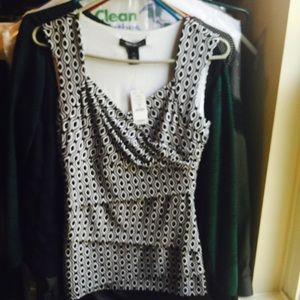 Black and White Blouse