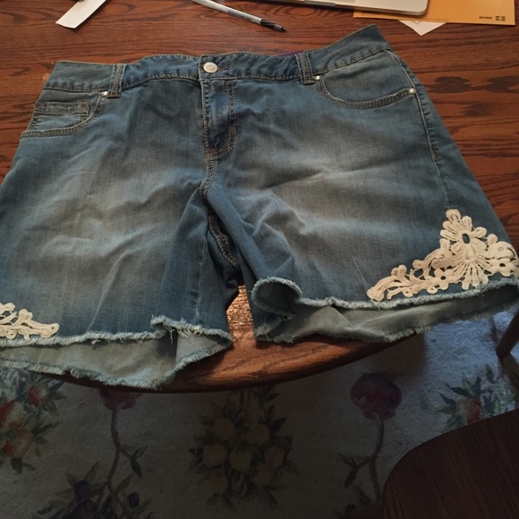 Lace Jean Shorts