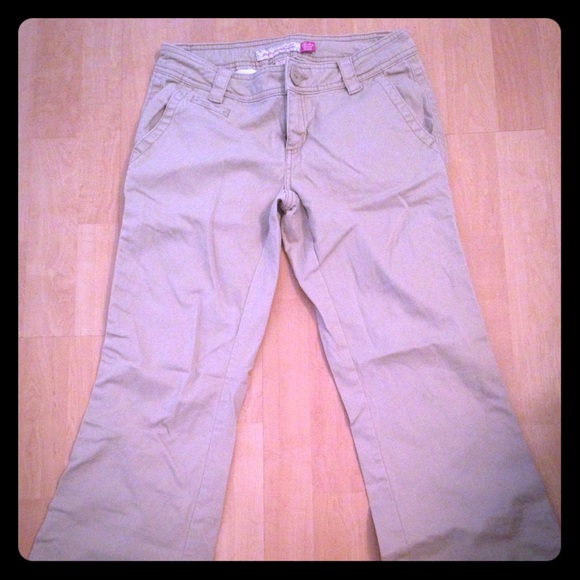 Aeropostale skinny flare khakis