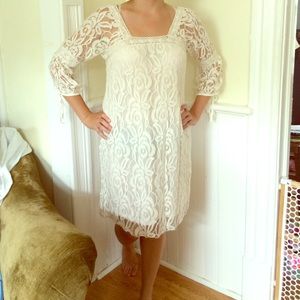 White lace dress