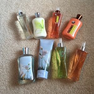 Body sprays, shower gels, and lotions