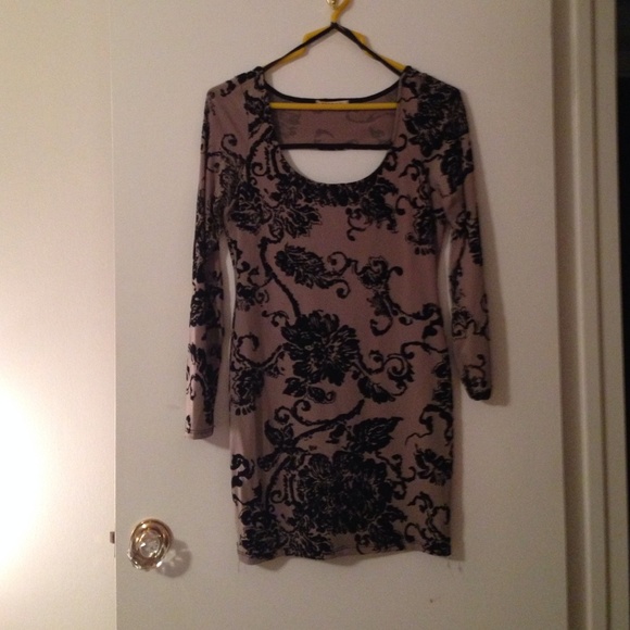 Neutral floral dress