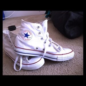 White Hightop Converse